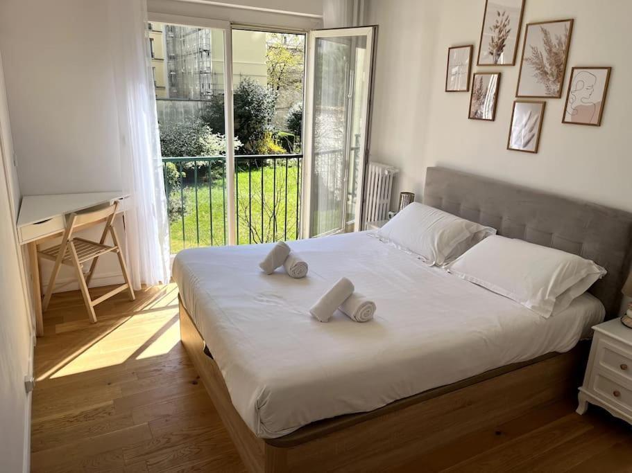Superbe Appartement Avec Belle Vue Jardin 파리 외부 사진